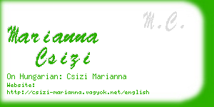 marianna csizi business card